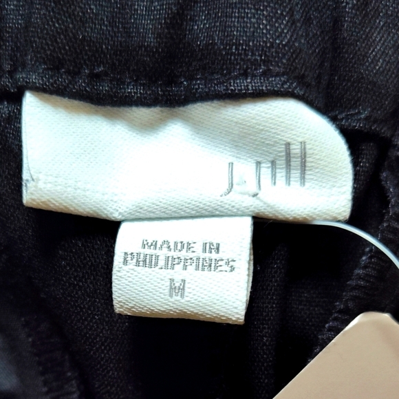 J. Jill Women's Black Linen Blend Straight Leg Pants | Size Medium - Picture 6 of 9